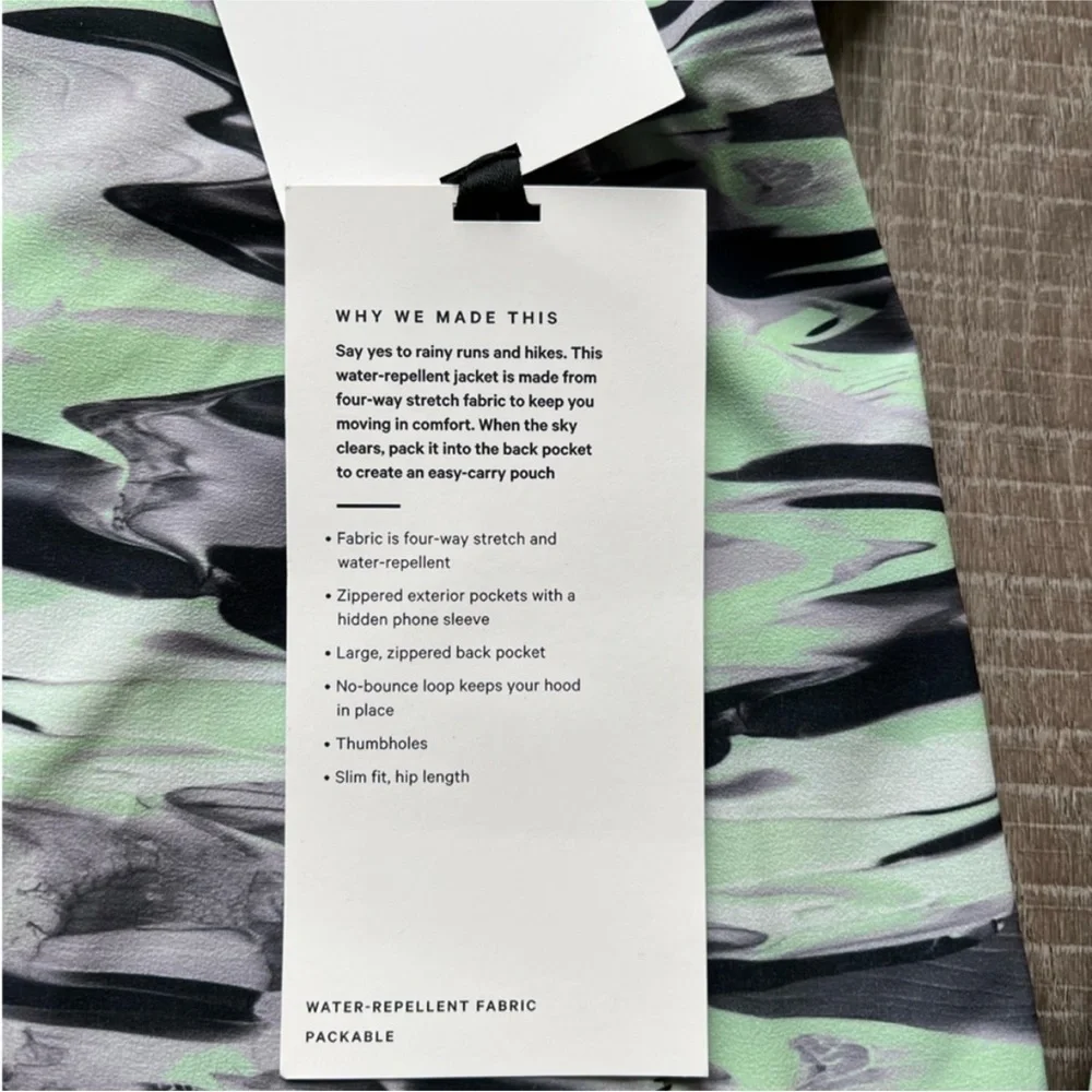 Lululemon Mist Over Windbreaker in Paint Glide Multi Size 4 - Picture 6 of 10